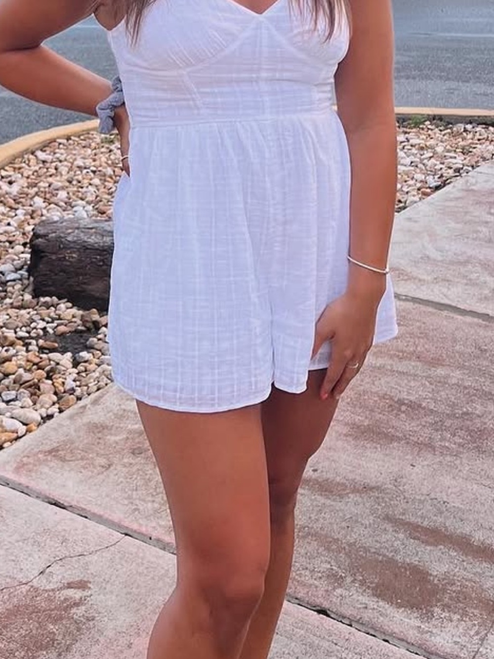 American Eagle White Women’s Romper